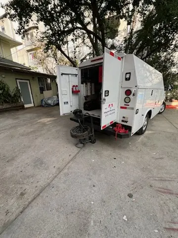 Magnet Plumbing service vehicle on-site for Faucet Repair in Laie