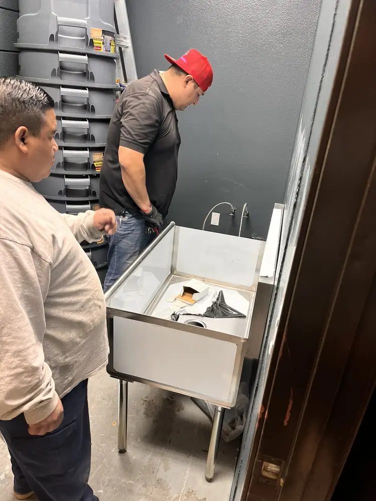 Commercial plumbing and sink installation in Laie